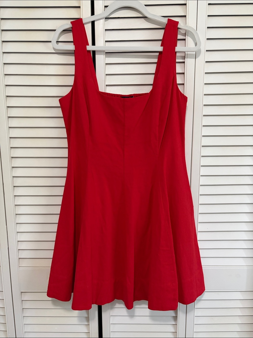Gap New Medium Red Linen Blend Sleeveless A-Line Mini Dress NWT